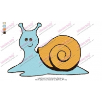 Lying Down Snail Embroidery Design